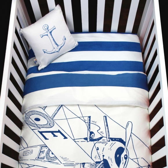 ORGANIC COTTON BIPLANE DUVET COVER DOUBLE - Picture 3 of 4